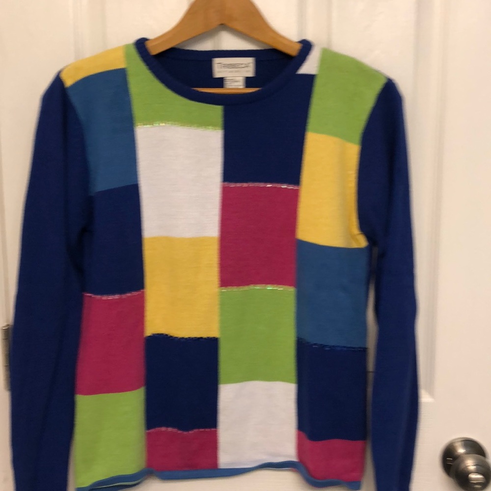 Colorblock sequin Sweater Size S